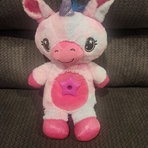 Pink and White Unicorn Plush Toy
